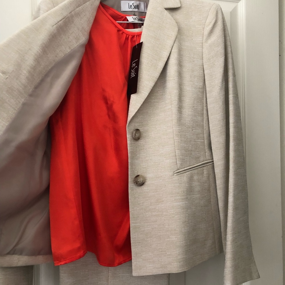 3 piece Wheat/ Tangerine Suit by LeSuit, size 6